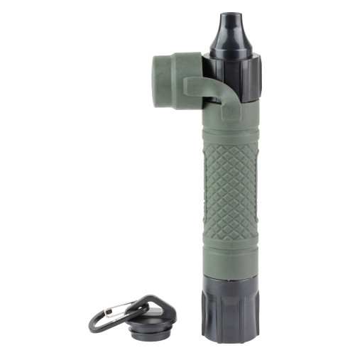Aquamira Survival Straw Emergency Water Filter System - Olive Drab Green