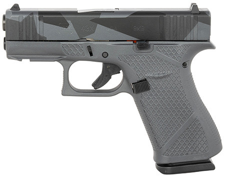 Glock G43X Slim Sub-Compact Frame 9mm Luger 10+1 3.41" Black Steel Barrel Urban Dazzle Grey