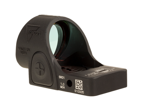 Trijicon SRO 1 MOA Red Dot Sight - LED Adjustable Reflex Sight with a Larger Viewing Window, 1 MOA Red Dot, Black Trijicon SRO 1 MOA Red Dot Sight - LED Adjustable Reflex Sight with a Larger Viewing Window, 1 MOA Red Dot, Black
