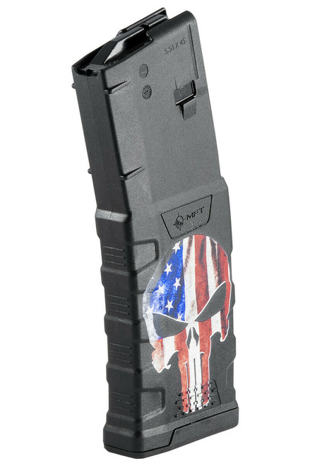 Mission First Tactical EXD Extreme Duty 5.56X45 30RD AR15 Magazine - Distressed American Punisher Skull Graphic Mission First Tactical EXD Extreme Duty 5.56X45 30RD AR15 Magazine - Distressed American Punisher Skull Graphic