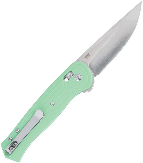 CRKT 7170B Richard Rogers Sero Crossbar Lock Flipper Knife - 3.02" S35VN Satin Drop Point Blade, Mint Green GRN Handles, Reversible Clip