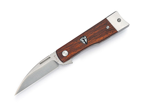 Finch Knife Co McCoy MC201 Folding Knife - 2.75" 154CM Satin Wharncliffe Blade, Cocobolo Wood Handles