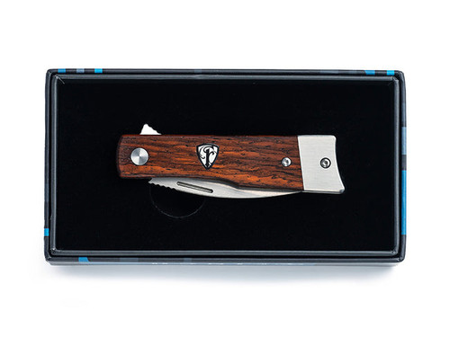 Finch Knife Co McCoy MC201 Folding Knife - 2.75" 154CM Satin Wharncliffe Blade, Cocobolo Wood Handles