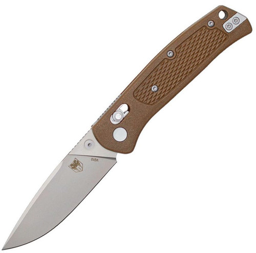 CobraTec Knives Scout Bar Lock Folding Knife - 3.125" VG-10 Drop Point Satin Blade, Mocha Grivory Scales
