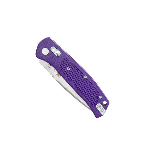 CobraTec Knives Scout Bar Lock Folding Knife - 3.125" VG-10 Drop Point Satin Blade, Purple Grivory Scales