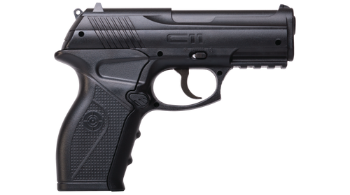 Crosman Model C11 Tactical Air Pistol - .177 BB, Black Synthetic Stock, CO2, Semi Automatic, 480 Feet Per Second