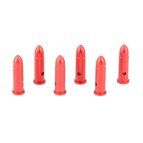 Birchwood Casey DURACAP 22 LR Training Rounds 6 Pack - Red Aluminum