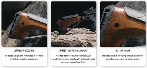 WOOX Forty-Seven Woody Fixed Stock 1913 Picatinny Attachment - American Walnut