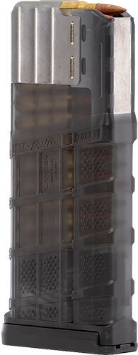 Lancer L7 Gen 2 Advanced Warfighter 762NATO Magazine - 308 Winchester/7.62 NATO/6.5 Creedmoor, 25 Rounds, Fits AR10 Rifles, Translucent Smoke