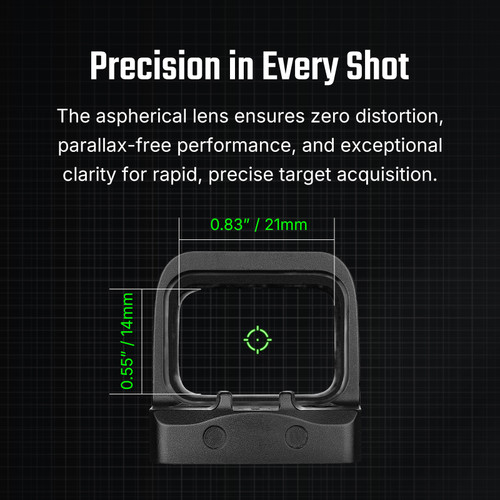Olight Osight SE Fully Enclosed Green Multi Reticle Optic - RMSc Footprint, Black