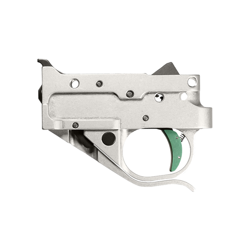 Timney Triggers Replacement Trigger for the Ruger 10/22 - Silver Housing with Green Trigger