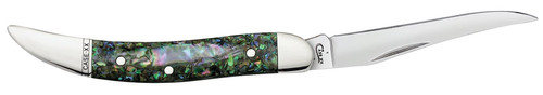 Case XX Limited Edition Small Texas Toothpick Pocket Knife - Genuine Abalone Handle - Tru-Sharp Steel (12002)