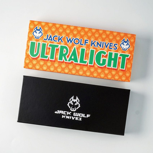 Jack Wolf Knives Timber Jack Ultralight Modern Traditional Slipjoint - 3.40" 154CM Drop Point Blade, Black Cross Hatch G10 Handles with Toxic Green Liners