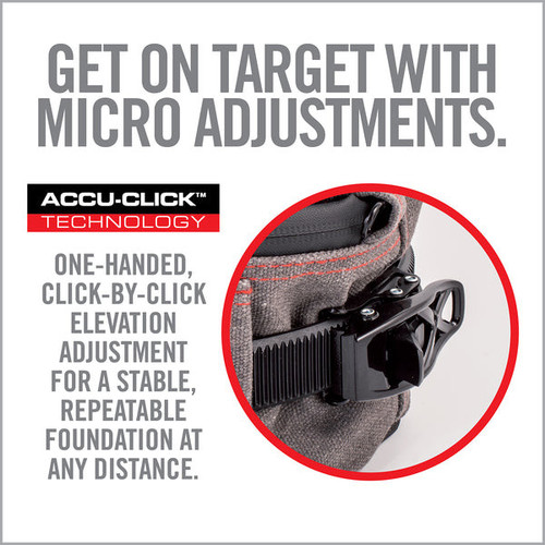 Real Avid Ratchet Rest AVRSBL: Large Front Rest with One-Handed Click Adjustment & Non-Slip Base