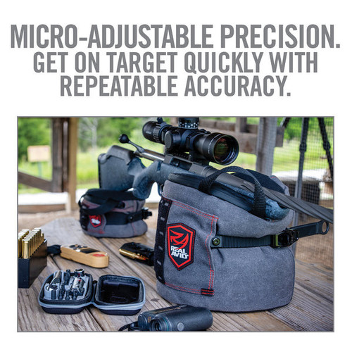 Real Avid Ratchet Rest AVRSBM: Versatile Medium Bag with One-Handed Click Adjustment & Non-Slip Base