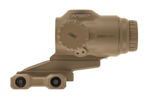 Primary Arms PA-SLX-3XMP-RAPTOR-5YP-FDE SLx 3x MicroPrism FDE | Red Illuminated ACSS Raptor 5.56/.308 Yard Reticle Prism Optic