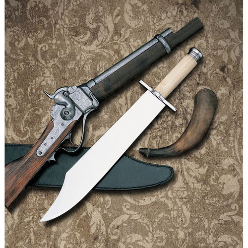 Windlass Texas Bowie 400266 | 19.5" Battle Ready Bowie Knife with Authentic Bone Handle & High Carbon Steel Blade