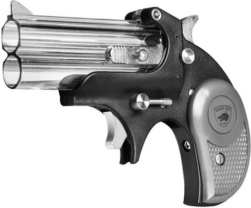 Guard Dog Fireball Mini Pepper Launcher PG-GDFBM-BK - .50 Caliber Compact Derringer-Style CO2 Powered Pepperball Gun, 50 Ft Range, Dual Ammo Chamber, Black, Non-Lethal Self Defense