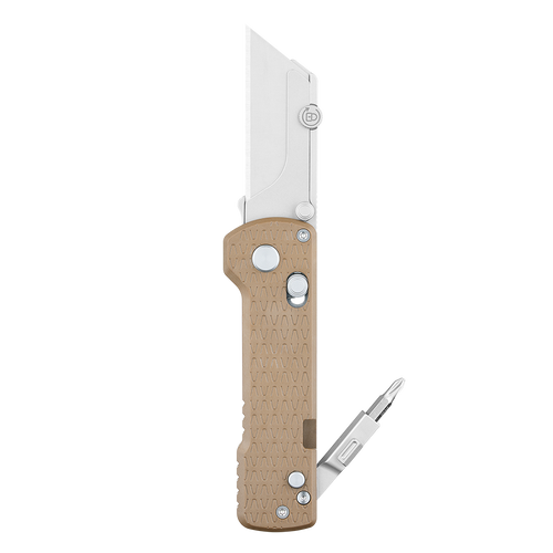 OKNIFE U1 Pro PEEK Utility Knife | Olight Otacle Folding Box Cutter with Hidden Screwdriver, Quick Blade Change, Lightweight PEEK Scales