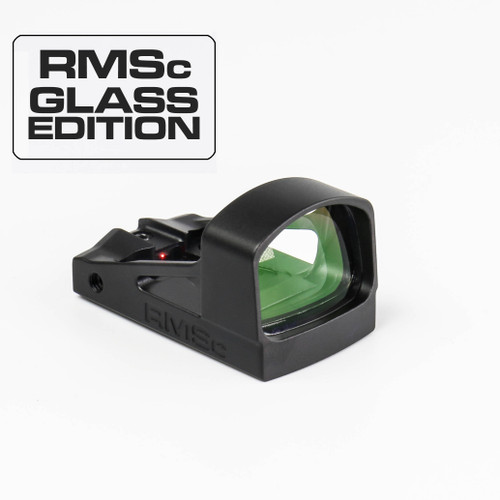 Shield RMSc Glass 8 MOA - Compact Concealed Carry Red Dot Optic with Clear Glass Lens, Black