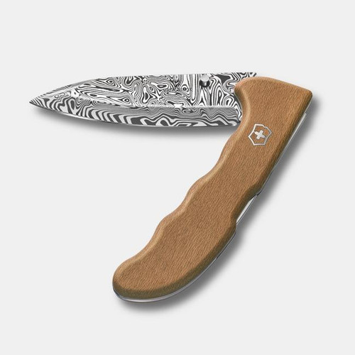 Victorinox 0.9410.J26 Evoke Wood Damast 2026 | Limited Edition Damascus Folding Knife with Wood Handle