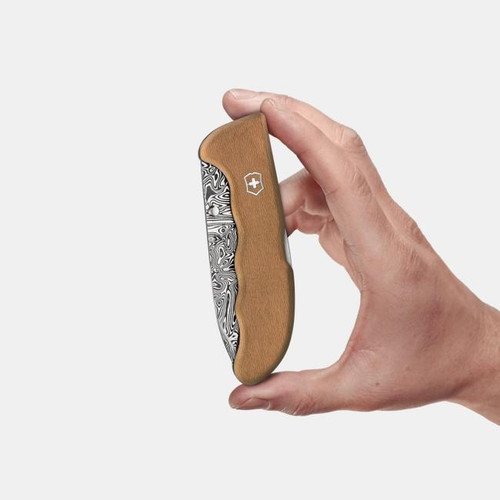 Victorinox 0.9410.J26 Evoke Wood Damast 2026 | Limited Edition Damascus Folding Knife with Wood Handle