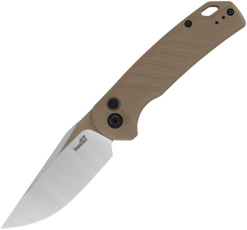 Kershaw Launch 23 Auto 7305FDE | Flat Dark Earth Handle with Black Blade, Button Lock Automatic Knife