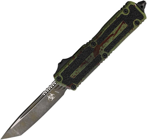 Microtech Scarab II Gen III Outbreak Tanto OTF Knife - 3.90" Apocalyptic Blade - 1279-1OBS