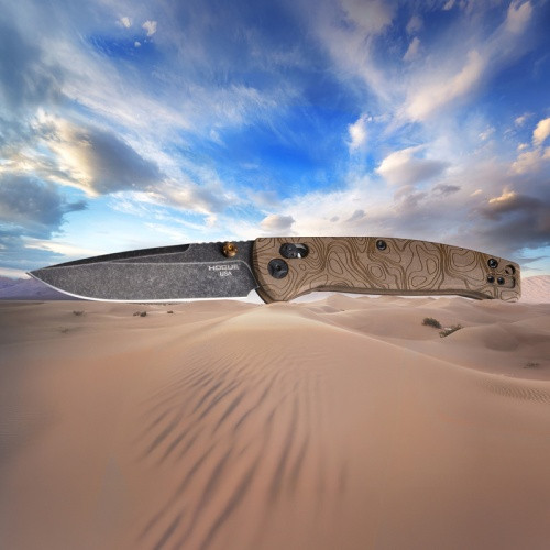 Hogue Mysto ABLE Lock Folding Knife - 3.40" MagnaCut Blade - Browns Point Richlite - 24453