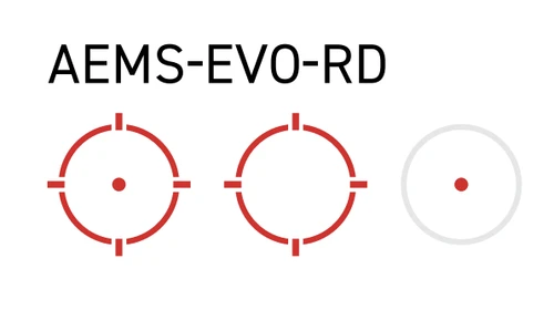 Holosun AEMS EVO Red Dot Sight - Enclosed Large Window - AEMS-EVO-RD