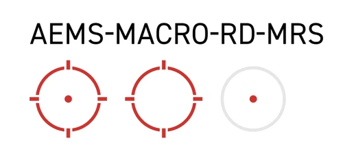 Holosun AEMS Macro Red Dot Enclosed Pistol Sight - 0.9x0.9 Window - AEMS-MACRO-RD