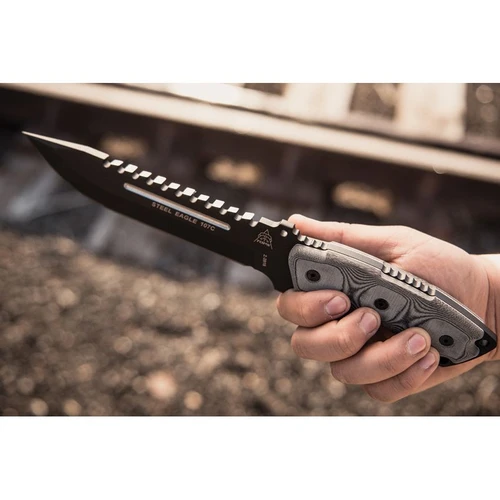 TOPS Knives SE107C Steel Eagle with Sawback and Kydex Sheath