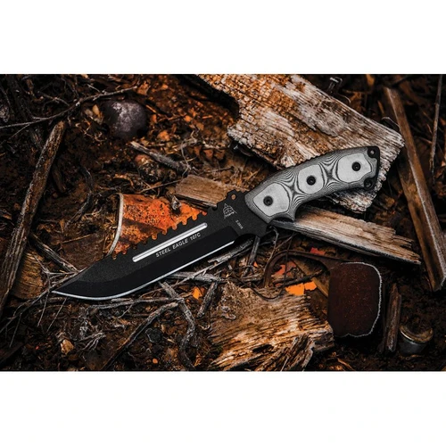 TOPS Knives SE107C Steel Eagle with Sawback and Kydex Sheath
