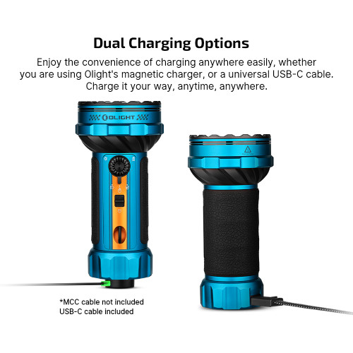 Olight Marauder Mini 2 Roadster Limited Edition - 8000 Lumens Flood/Spot - Red/White/Blue