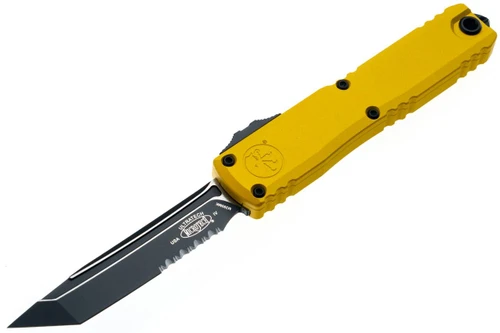 Microtech 11234-2YW Ultratech Gen IV Tanto Yellow Handle Black Blade