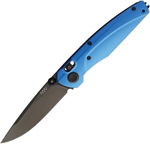 Acta Non Verba A100 Alock Blue Aluminum Knife - Elmax DLC - ANVA100-037