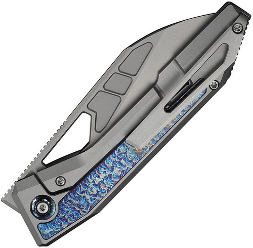 WE Knife Inceptus WE25017-2 - M390 Wharncliffe - Gray & Flame Titanium