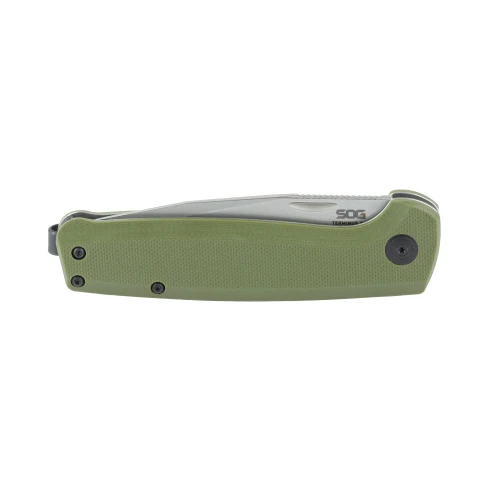 SOG Terminus SJ OD Green G10 Folding Knife - Cryo D2 Steel - TM1004-BX