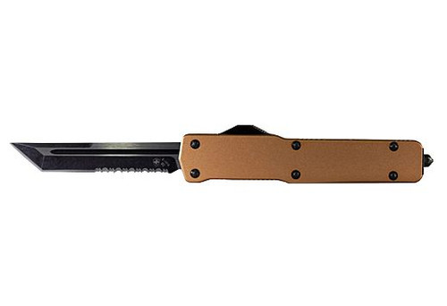 Templar Knife Premium Slim Series - Anodized Bronze - Large Size, Tanto, CPM-D2 Steel, CNC Aluminum Handles