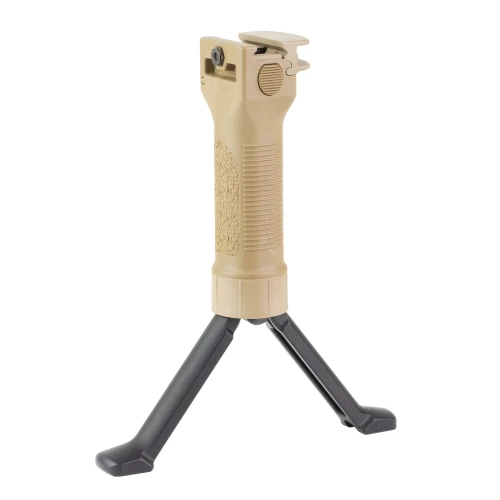 Grip Pod GPS-V2-AL-CL-T Bipod - Tan Aluminum Legs - Cam Lever QD