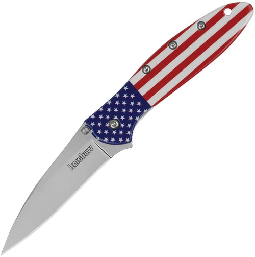 Kershaw 1660USAB Leek USA Flag Factory Second Assisted Knife - 1660USAB