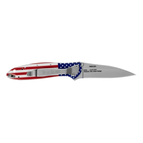 Kershaw 1660USAB Leek USA Flag Factory Second Assisted Knife - 1660USAB