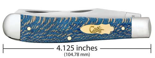 Case XX Trapper 47490 Smooth Blue Curly Oak Wood Knife