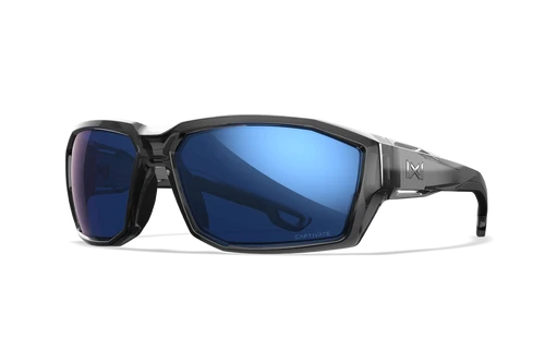 Wiley X Alpine Crystal Grey Frame Captivate Blue Mirror Lenses - ACALP09