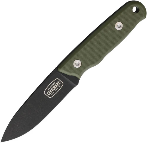 Toor Knives Packer Fixed Blade OD Green G10 Black DLC D2 Blade