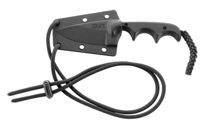 CRKT Minimalist Drop Point Fixed Blade Knife - Black G10 Handle - 2384K