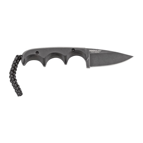 CRKT Minimalist Drop Point Fixed Blade Knife - Black G10 Handle - 2384K