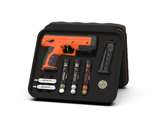 Byrna HD XL Pepper Kit - Non Lethal Self Defense Launcher, Safety Orange