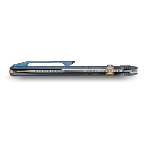 Vosteed Porcupine TiSlim Blue Titanium EDC Knife – S90V Drop Point