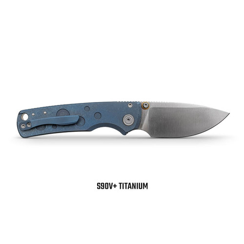 Vosteed Porcupine TiSlim Blue Titanium EDC Knife – S90V Drop Point